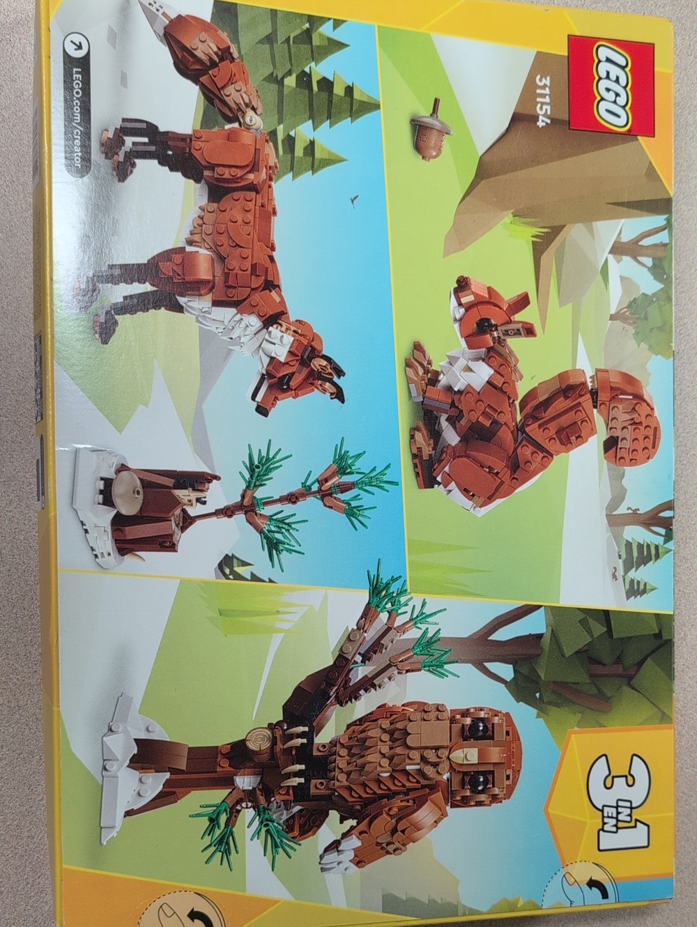 NEE LEGO Brown Red Fox Woodland Creatures 3-in-1 Build